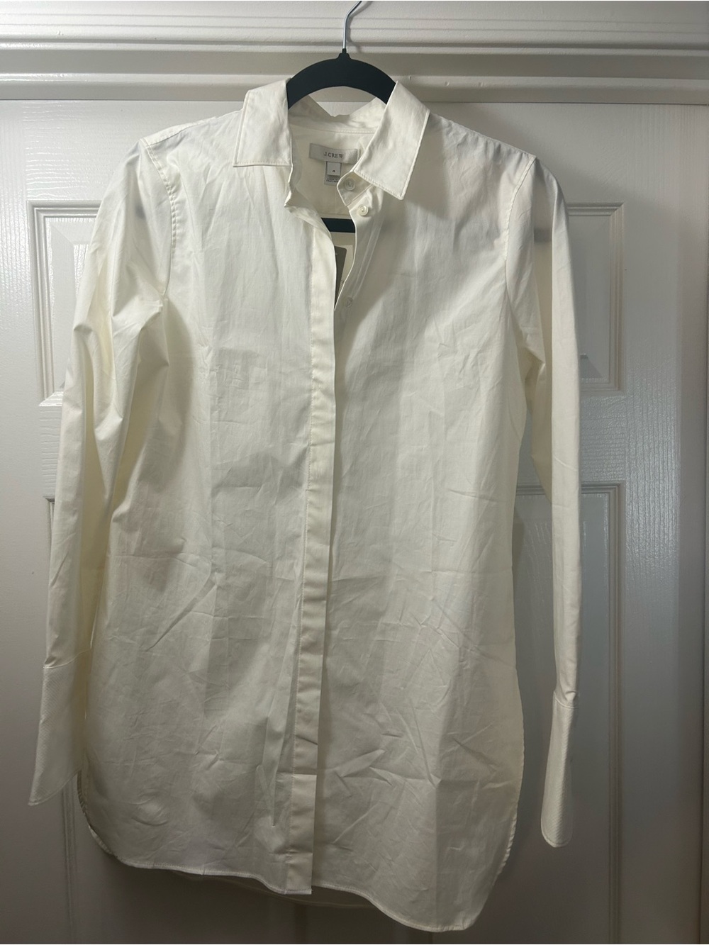 J. Crew White Dress Shirt - Classic Collared Button-Up